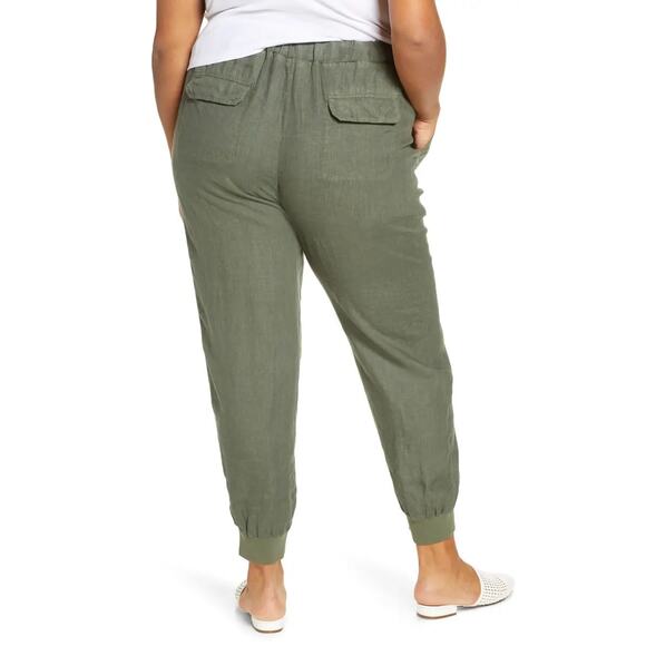 CASLON Drawstring Linen Joggers NW0T XXL $59 1505 - Picture 2 of 4